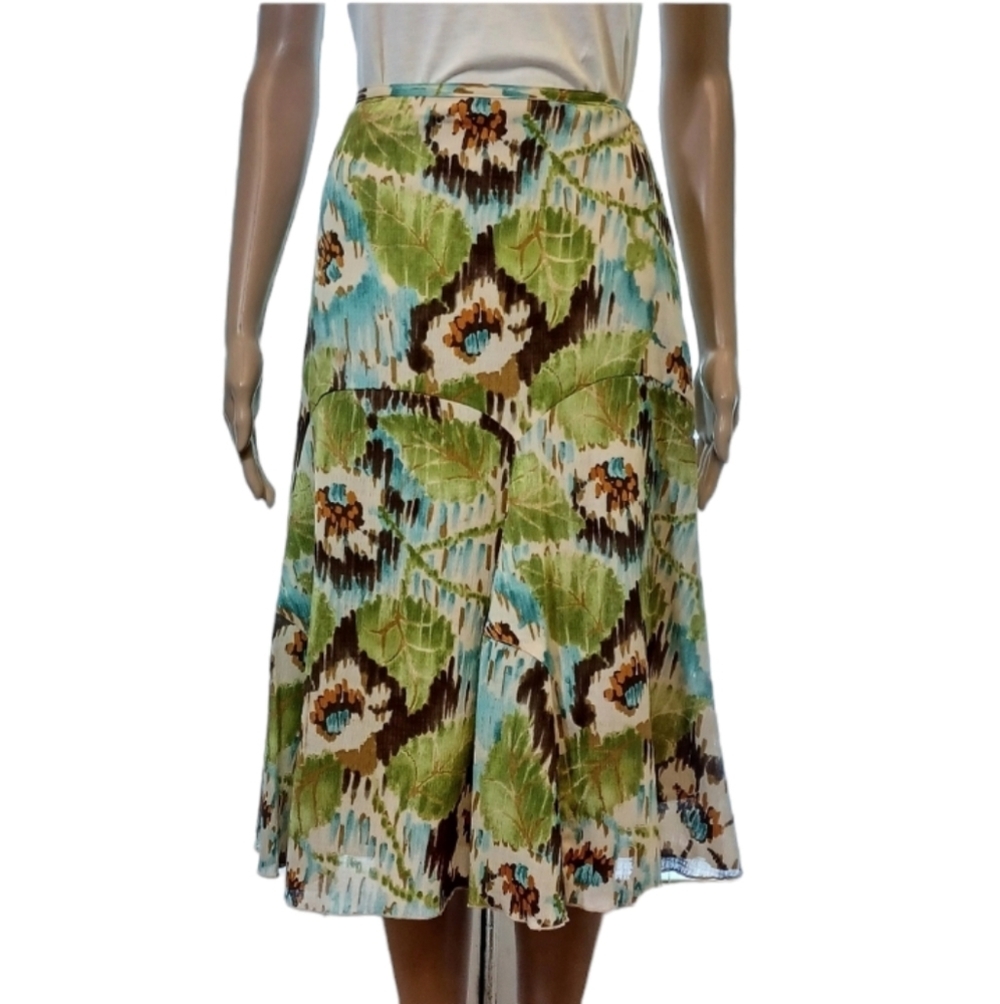 RQT Floral A-line Flared Skirt - Size 14